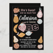 Groenten 1e verjaardag, Uitgesluisd fruit Kaart (Voorkant / Achterkant)