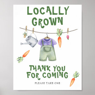 Groenten baby shower - Bedankt voor uw komst Poster