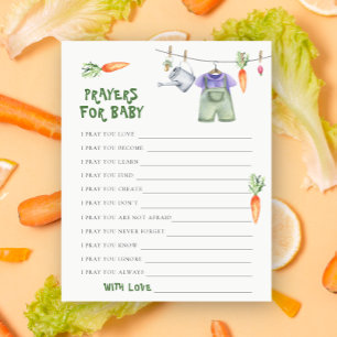 Groenten baby shower - Bidden voor baby