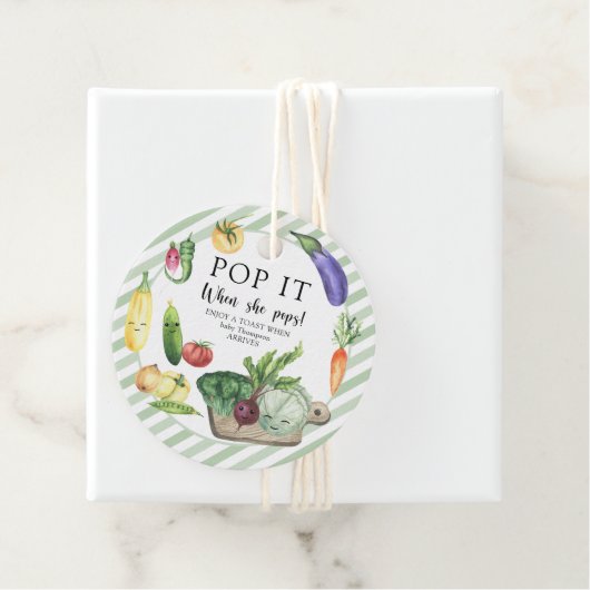 Groenten baby shower - Pop het! Als ze pop! Bedankjes Labels (In situ)