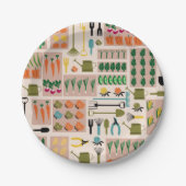 Groenten Borden voor tuinpapier Papieren Bordje (Voorkant)