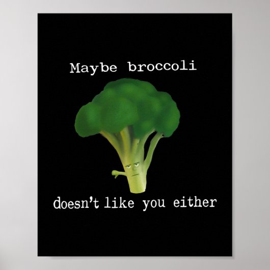 Groenten Broccoli houdt niet van jou D0100101A Poster (Voorkant)