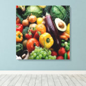 GROENTEN CANVAS AFDRUK (Insitu (Houten vloer))