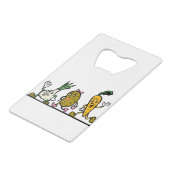 Groenten Creditkaart Flessenopener (Voorkant Gekanteld)