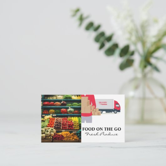 Groenten | Diensten voor voedselbezorging Visitekaartje (Staand voorkant)