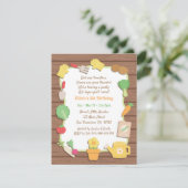 Groenten en bloemen van vogels kaart (Staand voorkant)