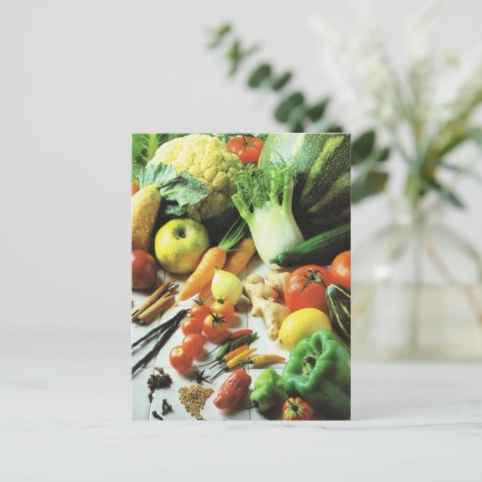 Groenten en fruit, alle soorten groenten briefkaart (Staand voorkant)