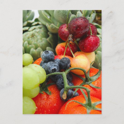 Groenten en fruit briefkaart (Voorkant)