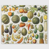 Groenten en fruit cadeaupapier (Vlak)