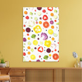 Groenten en fruit canvas afdruk (Insitu (Woonkamer))