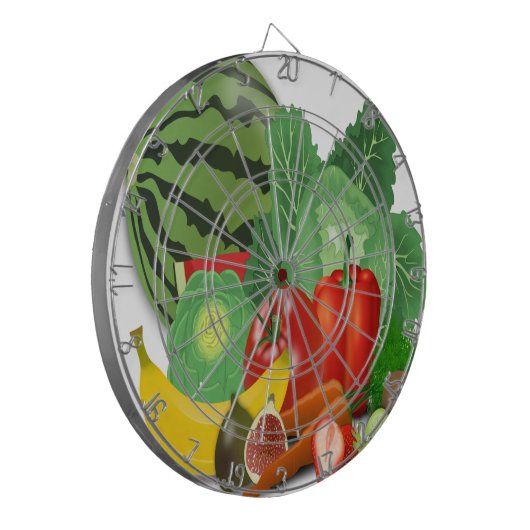 groenten en fruit dartbord (Voorkant Links)