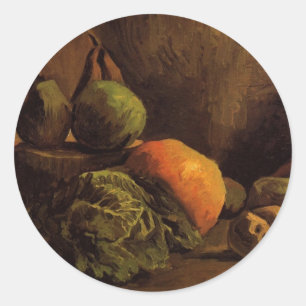 Groenten en Fruit door Vincent van Gogh Ronde Sticker