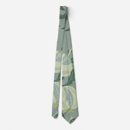 Groenten en fruit en Pomegranaat, groene schoppen Stropdas (Achterkant)