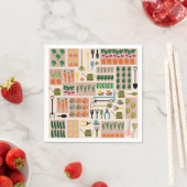 Groenten en fruit Garden Paper Napkins Servet (Insitu)