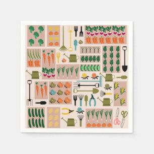 Groenten en fruit Garden Paper Napkins Servet