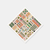 Groenten en fruit Garden Paper Napkins Servet (Hoek)