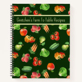 Groenten en fruit gepersonaliseerd recept notitieboek (Voorkant)