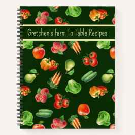 Groenten en fruit gepersonaliseerd recept notitieboek