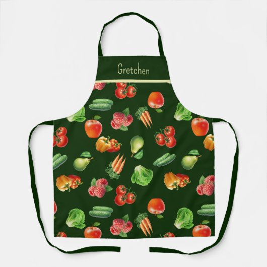 Groenten en fruit gepersonaliseerd schort (Voorkant)