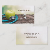 Groenten en fruit / gezonde levensstijl / vegetari visitekaartje (Voorkant / Achterkant)