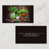 Groenten en fruit / gezonde levensstijl / vegetari visitekaartje (Voorkant / Achterkant)