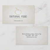 Groenten en fruit / gezonde levensstijl / vegetari visitekaartje (Voorkant / Achterkant)