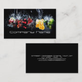 Groenten en fruit / gezonde levensstijl / vegetari visitekaartje (Voorkant / Achterkant)