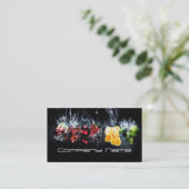 Groenten en fruit / gezonde levensstijl / vegetari visitekaartje (Staand voorkant)