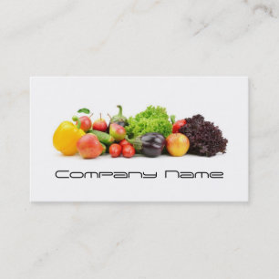 Groenten en fruit / gezonde levensstijl / vegetari visitekaartje
