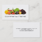 Groenten en fruit / gezonde levensstijl / vegetari visitekaartje (Voorkant / Achterkant)