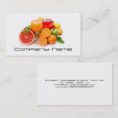 Groenten en fruit / gezonde levensstijl / vegetari visitekaartje (Voorkant / Achterkant)