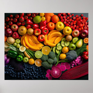 Groenten en fruit Gezondheid van de voeding Poster