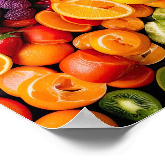Groenten en fruit Gezondheid van de voeding Poster (Hoek)