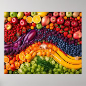 Groenten en fruit Gezondheid van de voeding Poster (Voorkant)