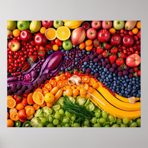 Groenten en fruit Gezondheid van de voeding Poster
