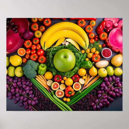 Groenten en fruit Gezondheid van de voeding Poster (Voorkant)