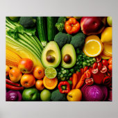 Groenten en fruit Gezondheid van de voeding Poster (Voorkant)