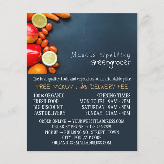 Groenten en fruit, Groenmolen, Adverteren Flyer (Voorkant)