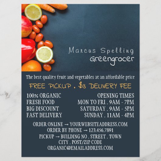 Groenten en fruit, Groenmolen, Adverteren Flyer (Voorkant)