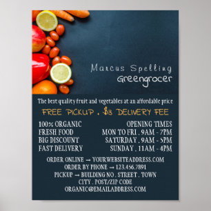 Groenten en fruit, groenteboer Adverteren Poster