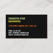 Groenten en fruit, groenteboeren Visitekaartje (Achterkant)