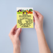 Groenten en fruit, groenvoedergewassen, Adverteren Flyer (Hand)