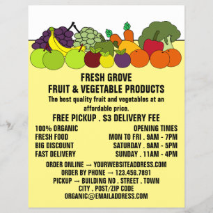Groenten en fruit, groenvoedergewassen, Adverteren Flyer