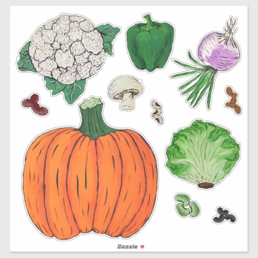 Groenten en fruit, groep 2 sticker (Vel)