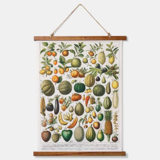 Groenten en fruit hangend wandkleed (Voorkant)