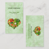 Groenten en fruit Harde schilderachtergrond Visitekaartje (Voorkant / Achterkant)