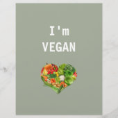 Groenten en fruit - Hart - Vegan Flyer (Voorkant)