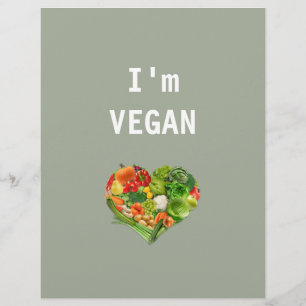 Groenten en fruit - Hart - Vegan Flyer