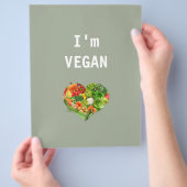 Groenten en fruit - Hart - Vegan Flyer (Hand)