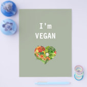 Groenten en fruit - Hart - Vegan Flyer (Enkel)